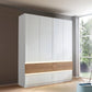 Winnipeg Alpine White 6 Door Wardrobe with Drawers With Light- W271CM - Styled in a Bedroom