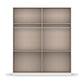 Winnipeg Metallic Grey With Mirror 4 Door Wardrobe with Drawers – W181CM