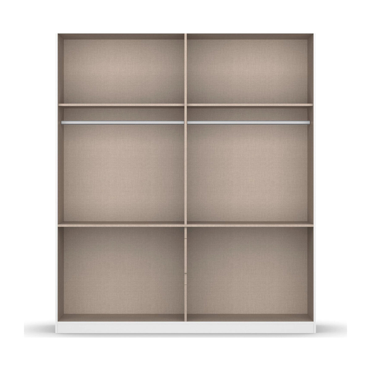 Winnipeg Metallic Grey With Mirror 4 Door Wardrobe with Drawers – W181CM
