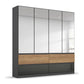 Winnipeg High Gloss With Mirror 4 Door Wardrobe with Drawers – W181CM