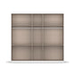 Winnipeg Metallic Grey 5 Door Wardrobe with Drawers - W226CM - Interior View