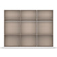 Winnipeg Metallic Grey 6 Door Wardrobe with Drawers - W271CM - Interior View