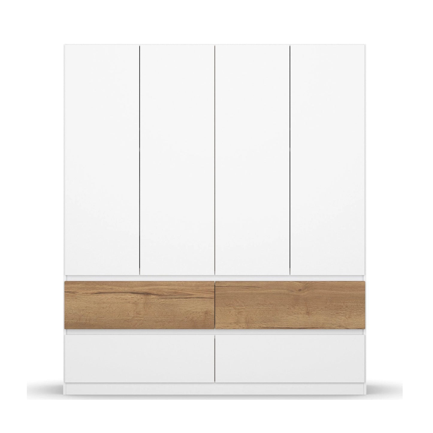 Winnipeg Alpine White 4 Door Wardrobe with Drawers - W181CM  Front View