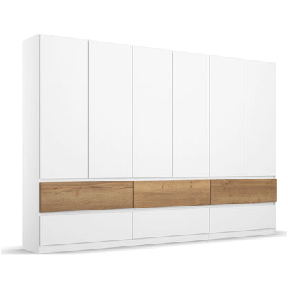 Winnipeg Alpine White 6 Door Wardrobe with Drawers - W271CM