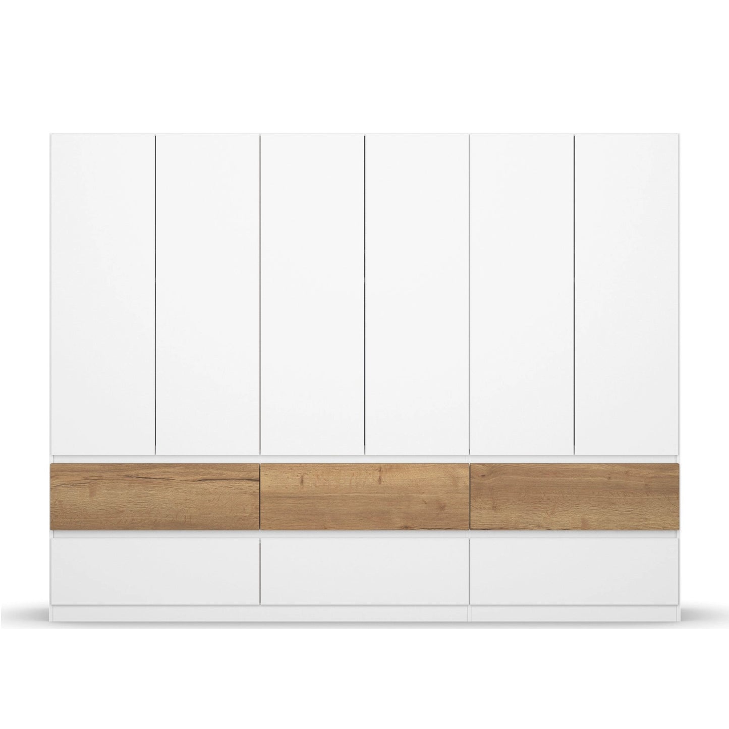 Winnipeg Alpine White 6 Door Wardrobe with Drawers - W271CM - Front View