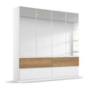 Winnipeg Alpine White With Mirror 4 Door Wardrobe with Drawers - W181CM