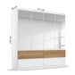 Winnipeg Alpine White With Mirror 4 Door Wardrobe with Drawers - W181CM