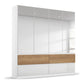 Winnipeg Alpine White With Mirror 4 Door Wardrobe with Drawers - W181CM