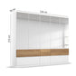 Winnipeg Alpine White With Mirror 5 Door Wardrobe with Drawers - W226CM - Dimensions