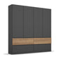 Winnipeg Metallic Grey 4 Door Wardrobe with Drawers – W181CM