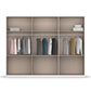 Winnipeg Metallic Grey 6 Door Wardrobe with Drawers - W271CM - Interior View Styled in a Bedroom