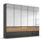 Winnipeg High Gloss With Mirror 5 Door Wardrobe with Drawers - W226CM