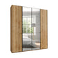 Zenith 200cm 4 Door Hinged Bianco Oak Mirrored Wardrobe 