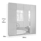 Zenith 200cm Champagne Glass 4 Door Wardrobe with Mirror 