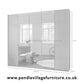 Zenith 250cm Champagne Glass 5 Door Wardrobe with Mirror 
