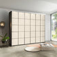 Zenith Champagne Glass Front 300cm Large 6 Door Wardrobe 