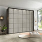 Zenith Havana Glass Front 300cm Large 6 Door Wardrobe 