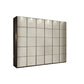 Zenith Pebble Grey Glass Front 300cm Large 6 Door Wardrobe 