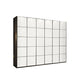 Zenith White Glass Front 300cm Large 6 Door Wardrobe 