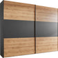 Corfu Bianco Oak & Graphite Sliding Door Wardrobe