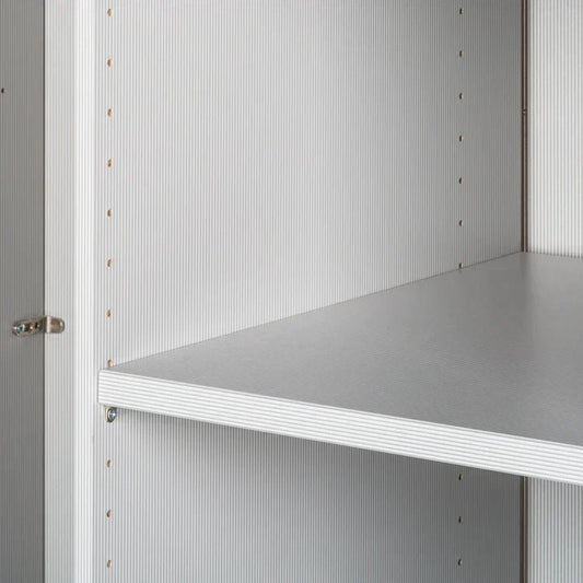 Tulsa Bianco Oak Double Freestanding Mirrored Wardrobe 