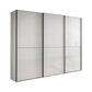 Wiemann Phoenix White 3 Door Sliding Wardrobe in Glass