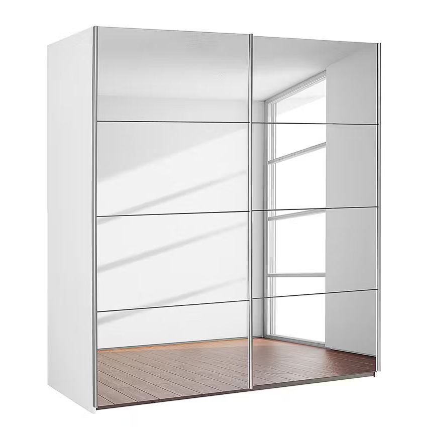 Rauch Subito 2 Door Full Mirror Sliding Door Wardrobe in Alpine White