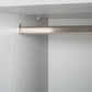 Monaco 3000 Bianco Oak Champagne 2 Door Sliding Wardrobe with Mirror 