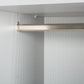 Tulsa White Glass Graphite Carcase Sliding Wardrobe 